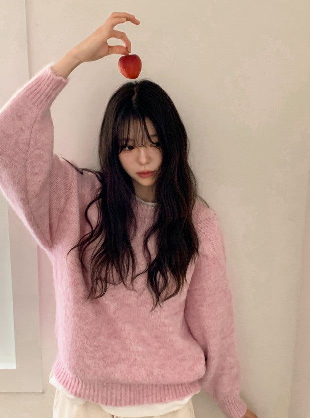 SHOPPERLAND(ショッパーランド)の「#Cozy Hairy Pastel Wool Loose Fit Knit (5color)(Tops)」