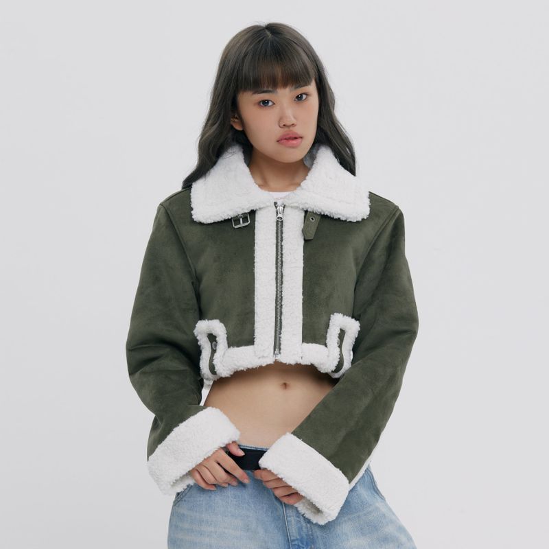 ROMANTIC CROWN（ロマンティッククラウン）の「CROP MOUTON JACKET（Jackets/Outerwear）」
