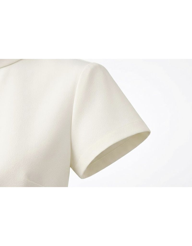 ルネハイネックライボタンスリムブラウス Ivory