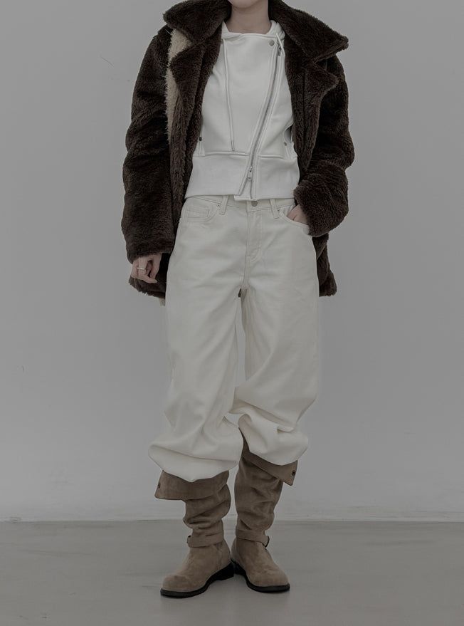 Velvet Denim Wide Pants