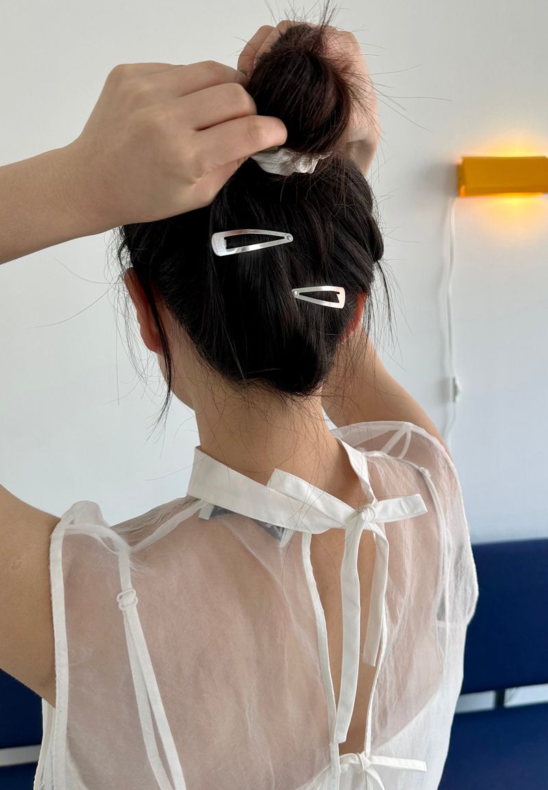 matt hair snaps - triangle (2pcs)