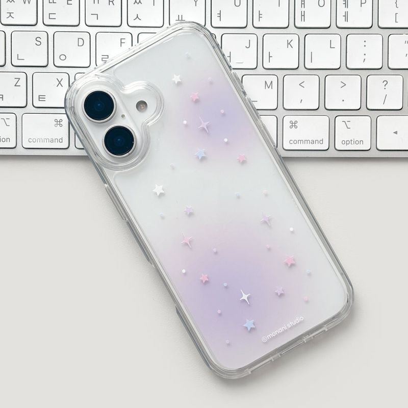 [Gel-hard] Puple star Phone case (only case)