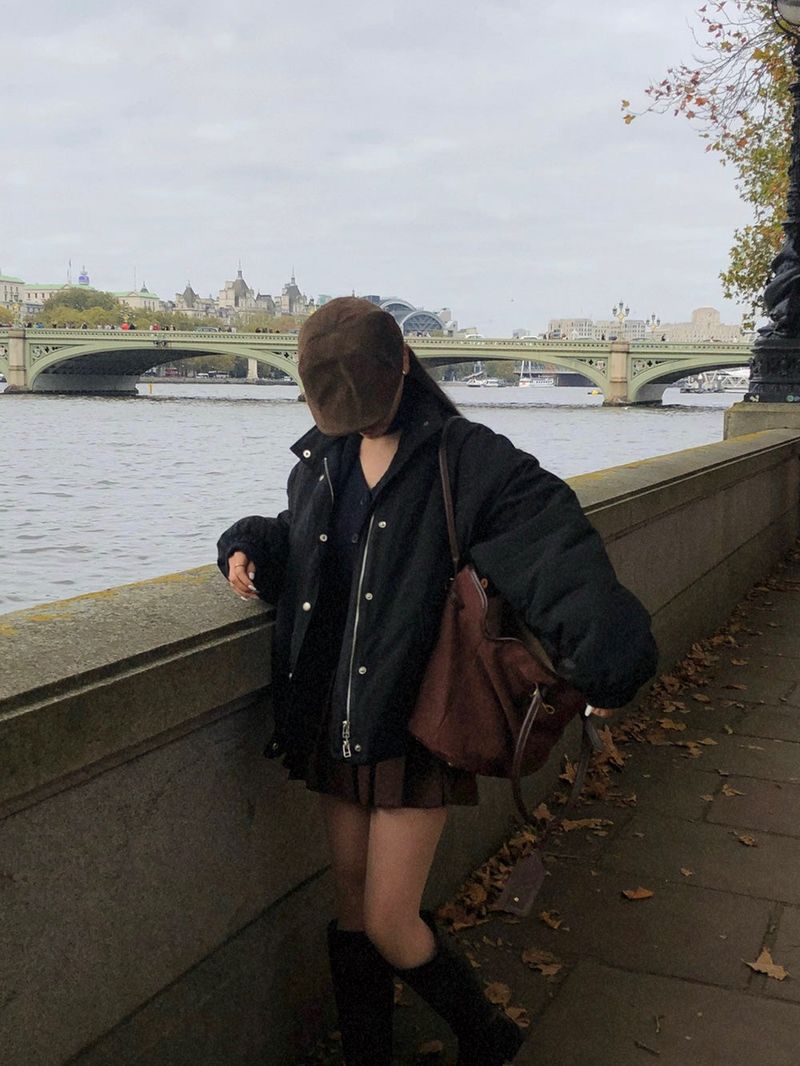 [BELLIDE MADE] WINT, STRING HALF-HIGH NECK JUMPER