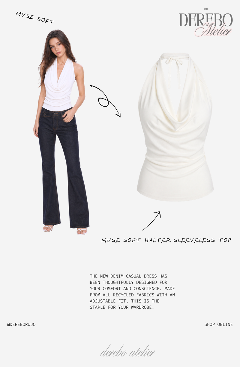 muse soft halter sleeveless top