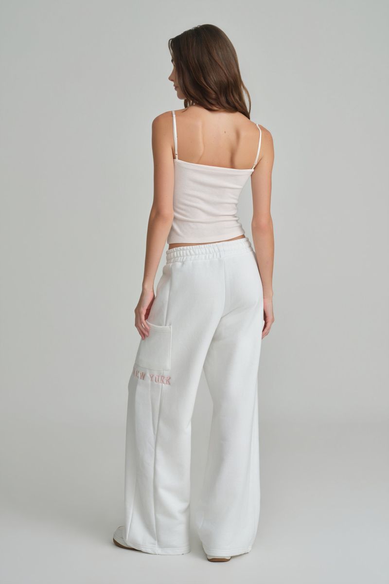 NYC sweatpants, Ivory