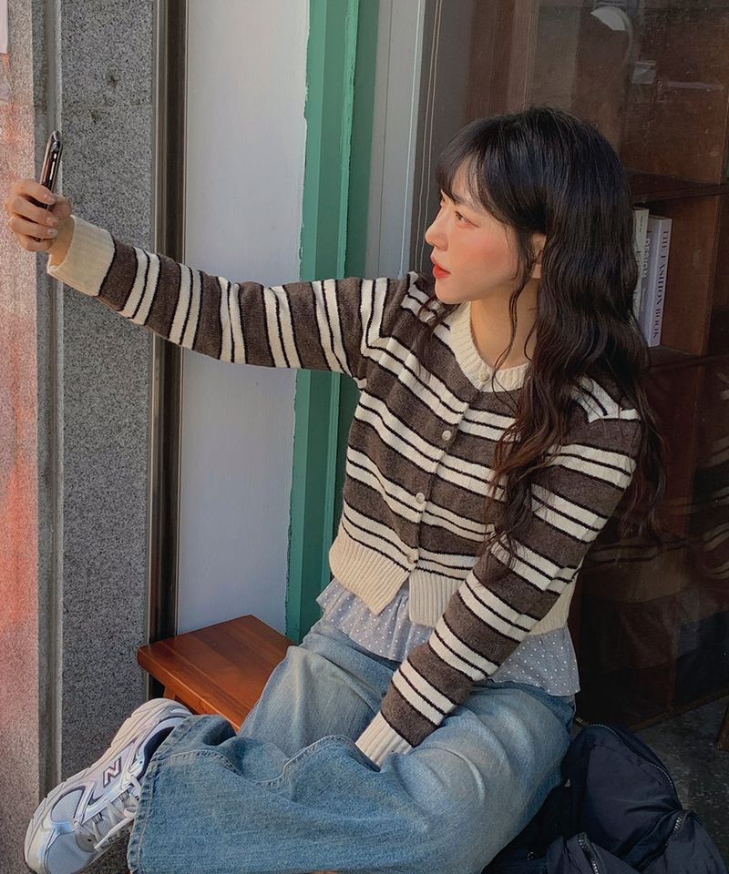 Mode Stripe Cardigan