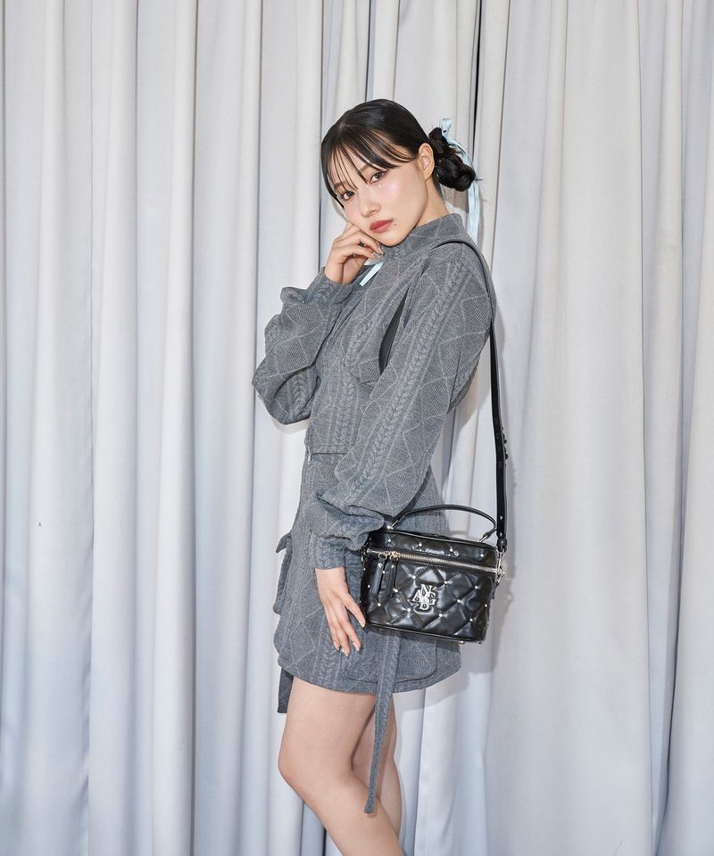 ZIPトップスミニスカートセット