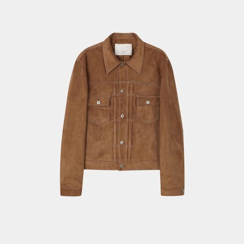 ASCLO Suede Crop Trucker Jacket (4color)