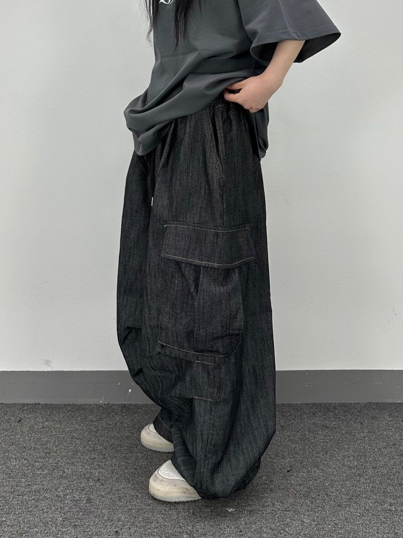 linen balloon cargo pants