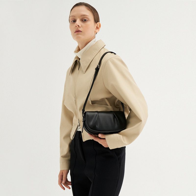 PLEATS FLAP BAG MINI_BLACK