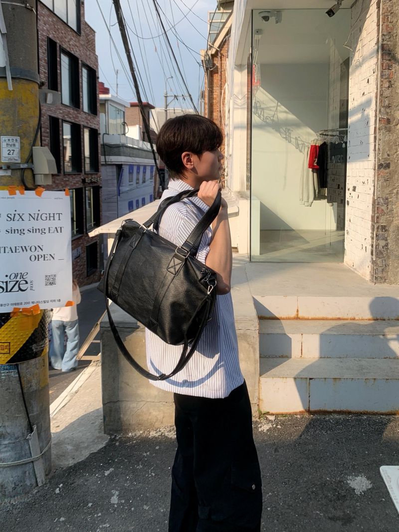 Modern Two-Way Leather Crossbody Bag