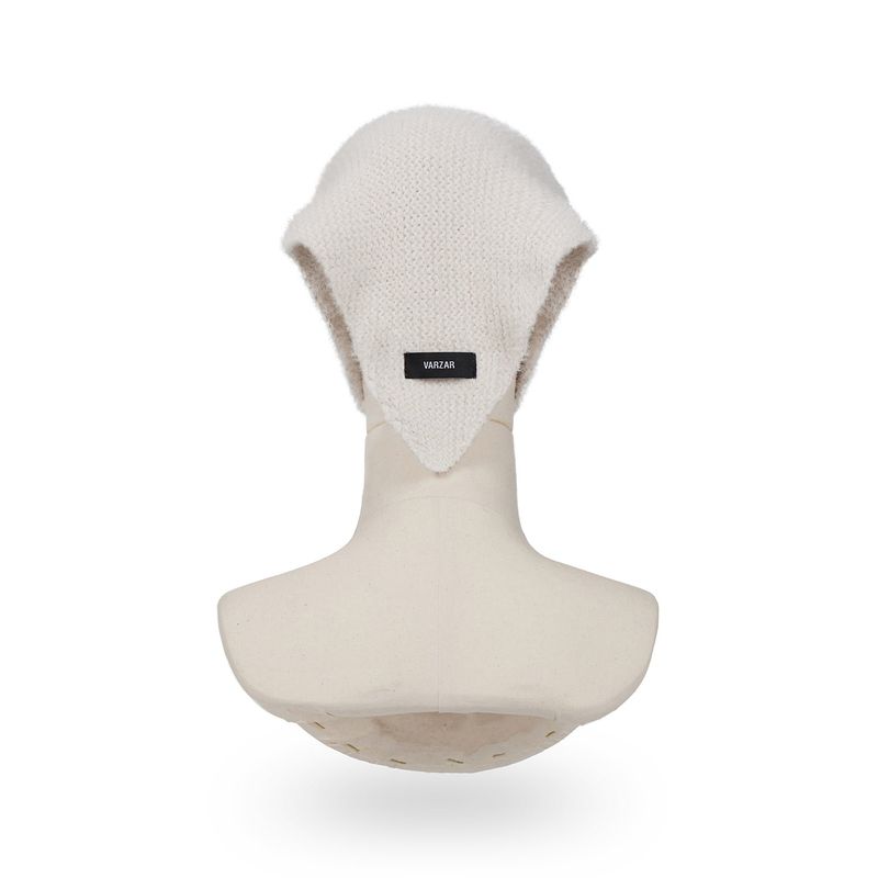 VARZAR Label Knit Bandana / Cream
