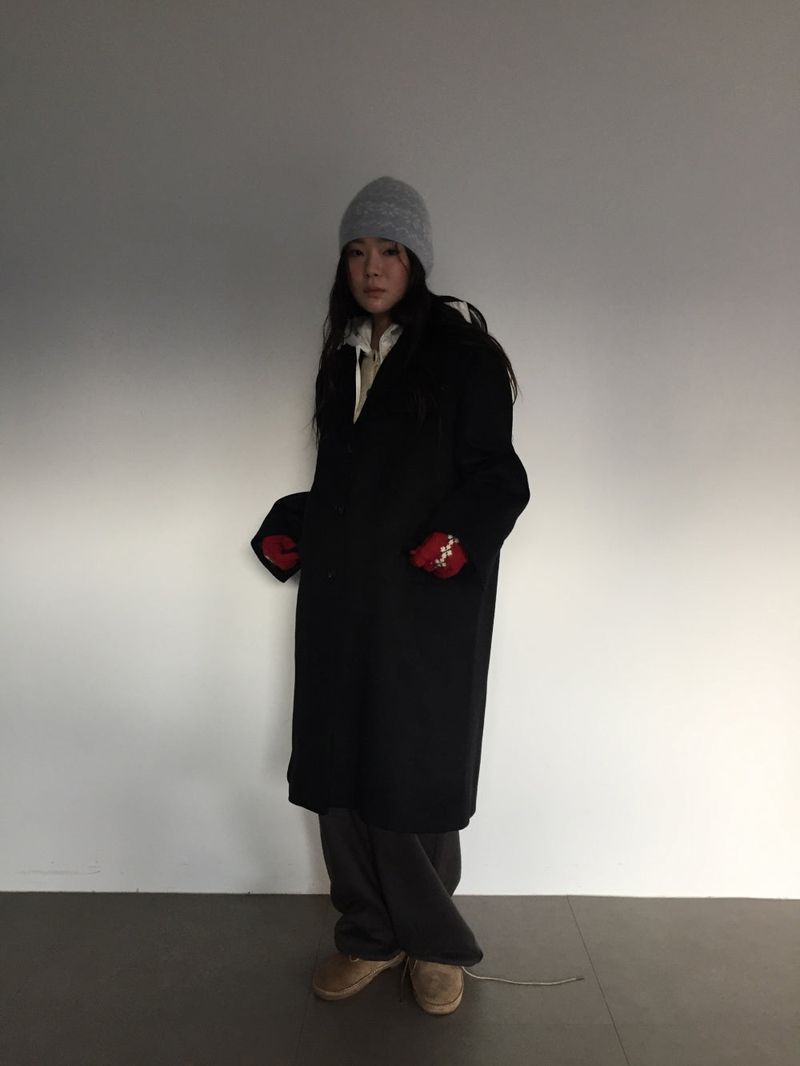 Wool Blend Essential Long Coat (2 Colors)