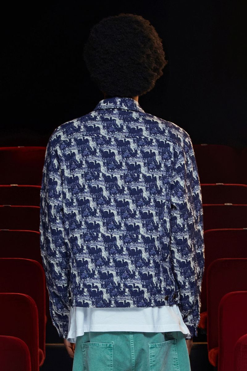 UNALLOYED(アナロイド)の「WAVE JACQUARD JACKET / NAVY(Jackets/Outerwear)」