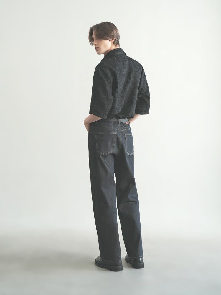 M197 NON-FADE WIDE DENIM PANTS