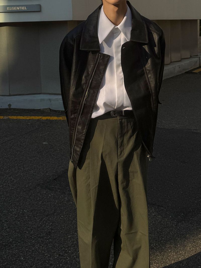 ASCLO Raven Washing Leather Jacket (2color)
