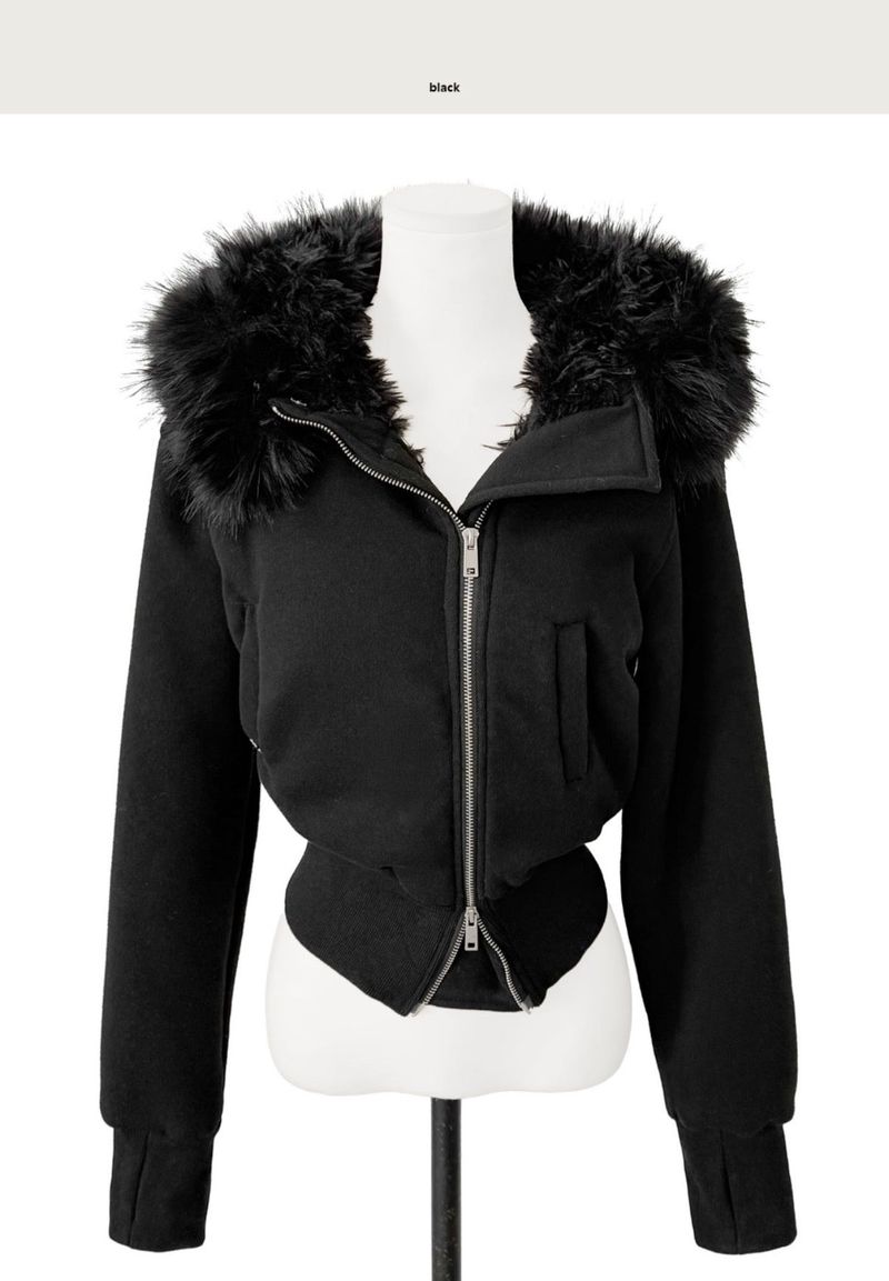 [ ♡MADE♡ heber fit & full fur zip-up jp