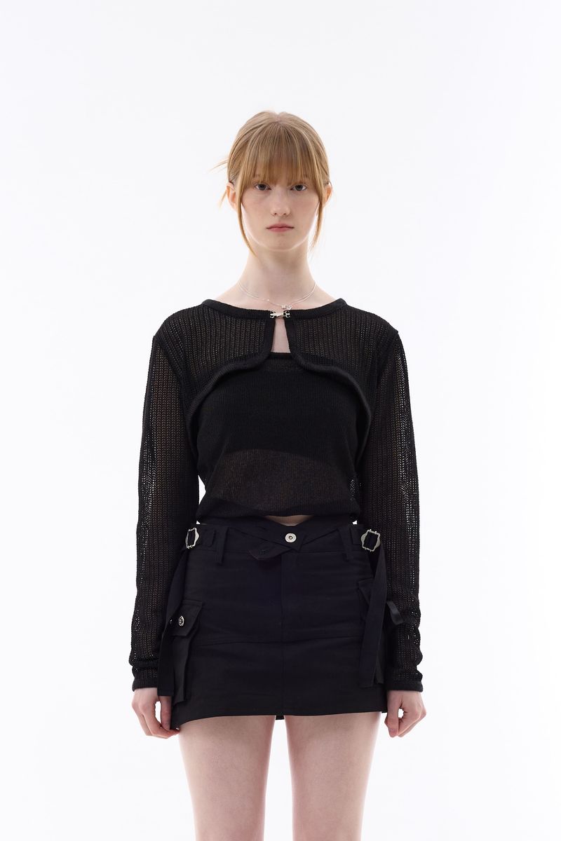 KORI TUBE TOP BOLERO SET / BLACK