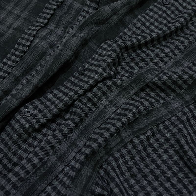 double check deconstructed shirt_black