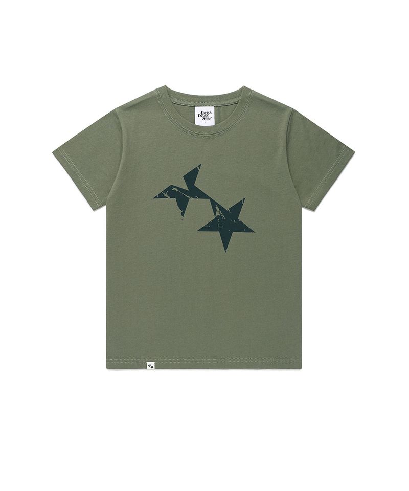 cavish（カビシ）の「W TWIN STAR SS TEE KHAKI(CV2GMFT516A)（Tops）」