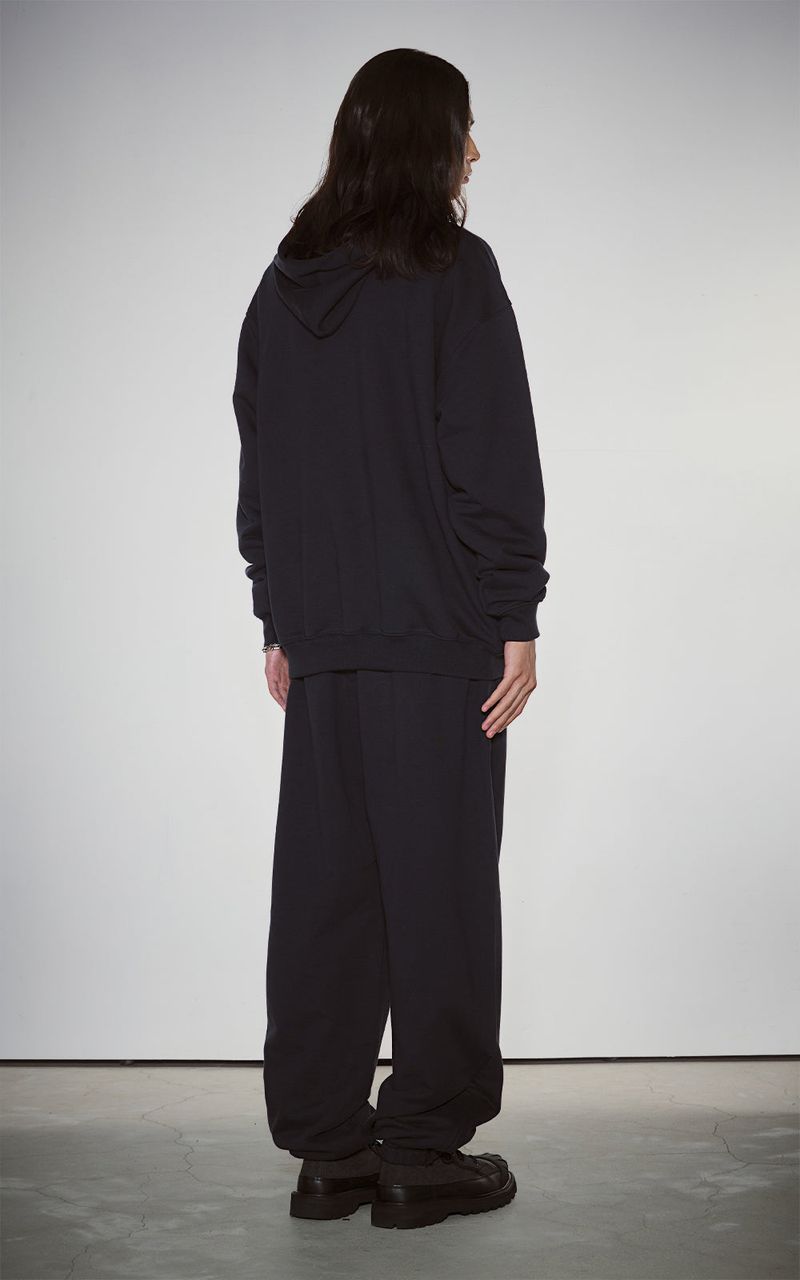 HAIF-ZIP HOODIE (LONG)_NAVY