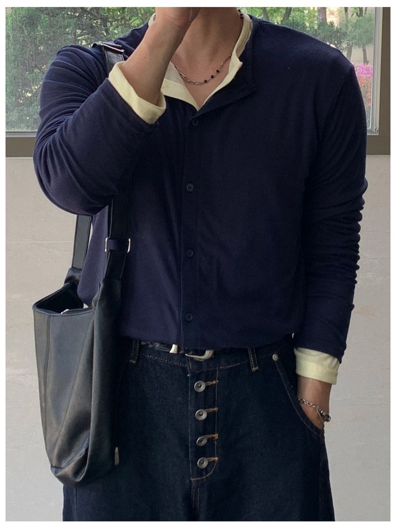 Mensfloor（メンズフロア）の「Area Layered Ribbed Cardigan（Tops）」