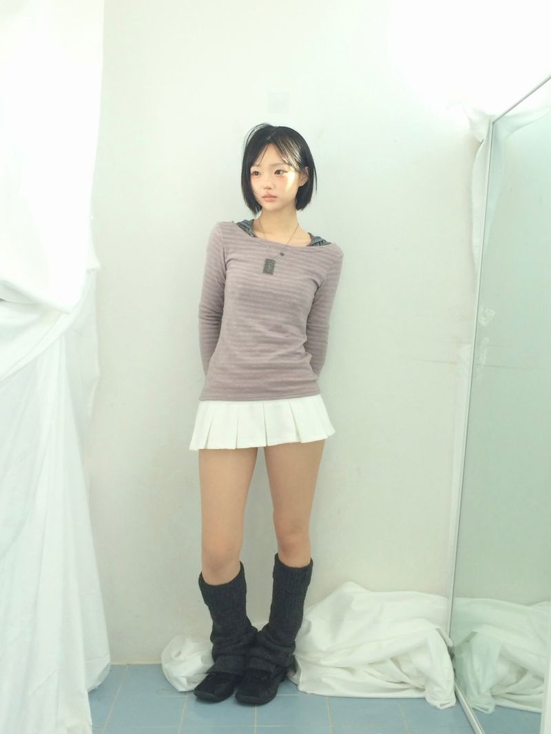 Basic Pleated Miniskirt