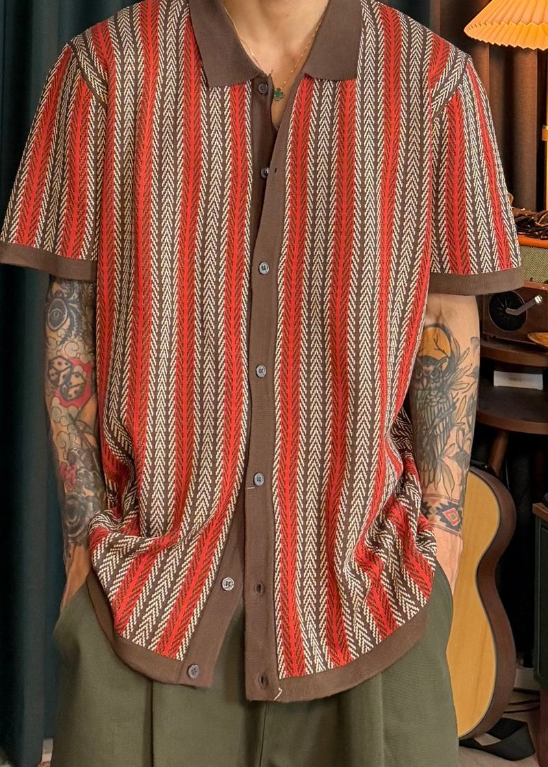 Insider Striped Collar Cardigan  3COLOR