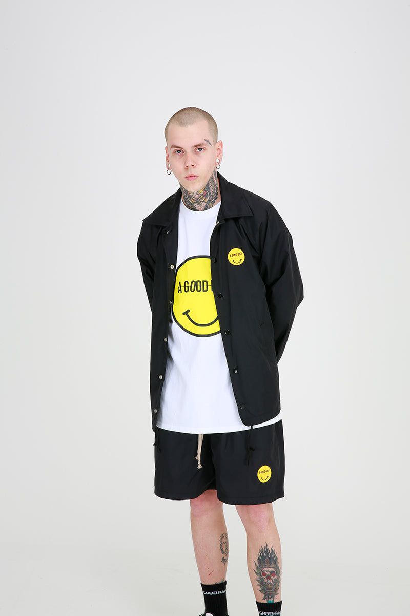 SMILE COACH JACKET (BLACK)