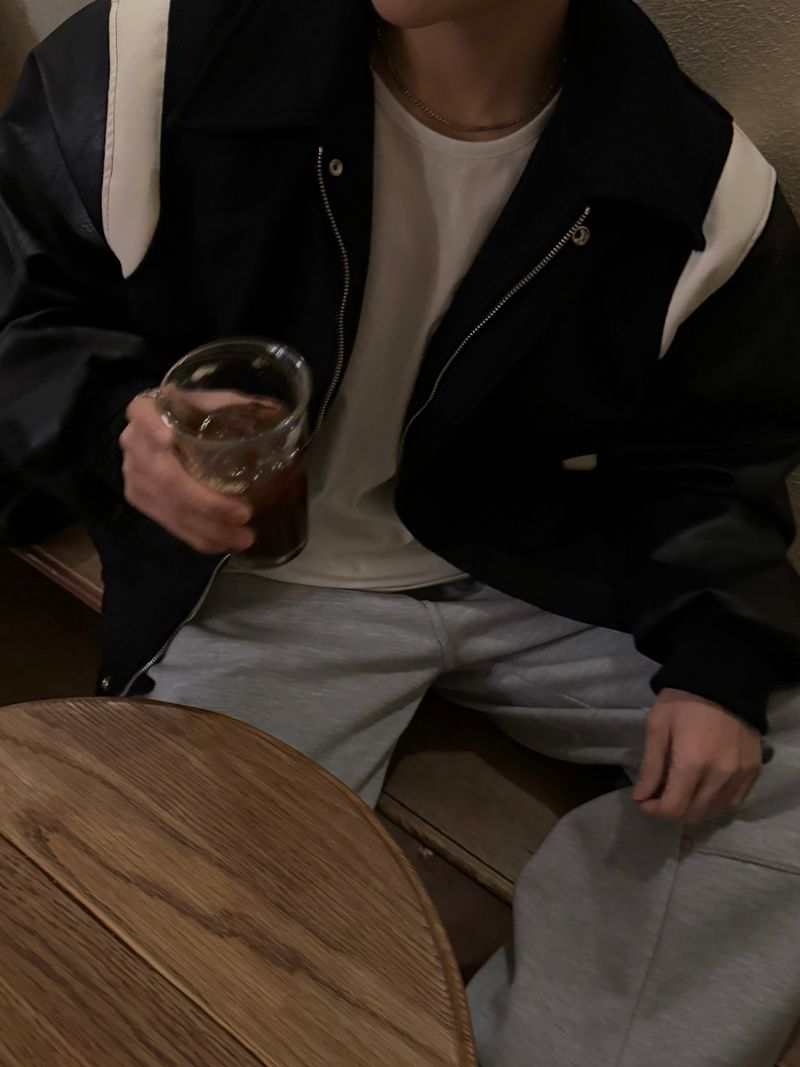 Stadium varsity collar jacket