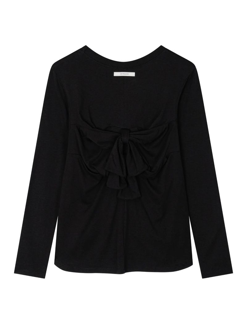 BACK RIBBON T-SHIRT(BLACK)