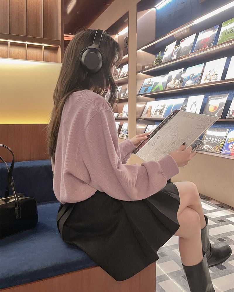 Pocket pleated skirt