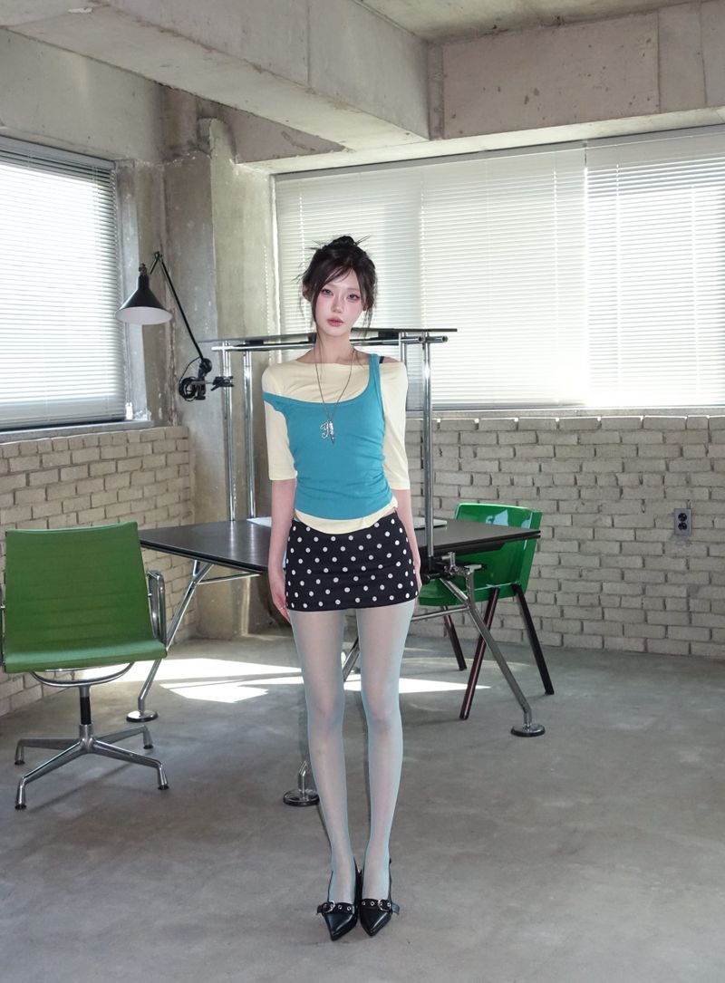 Tiny Dot Micro Skirt