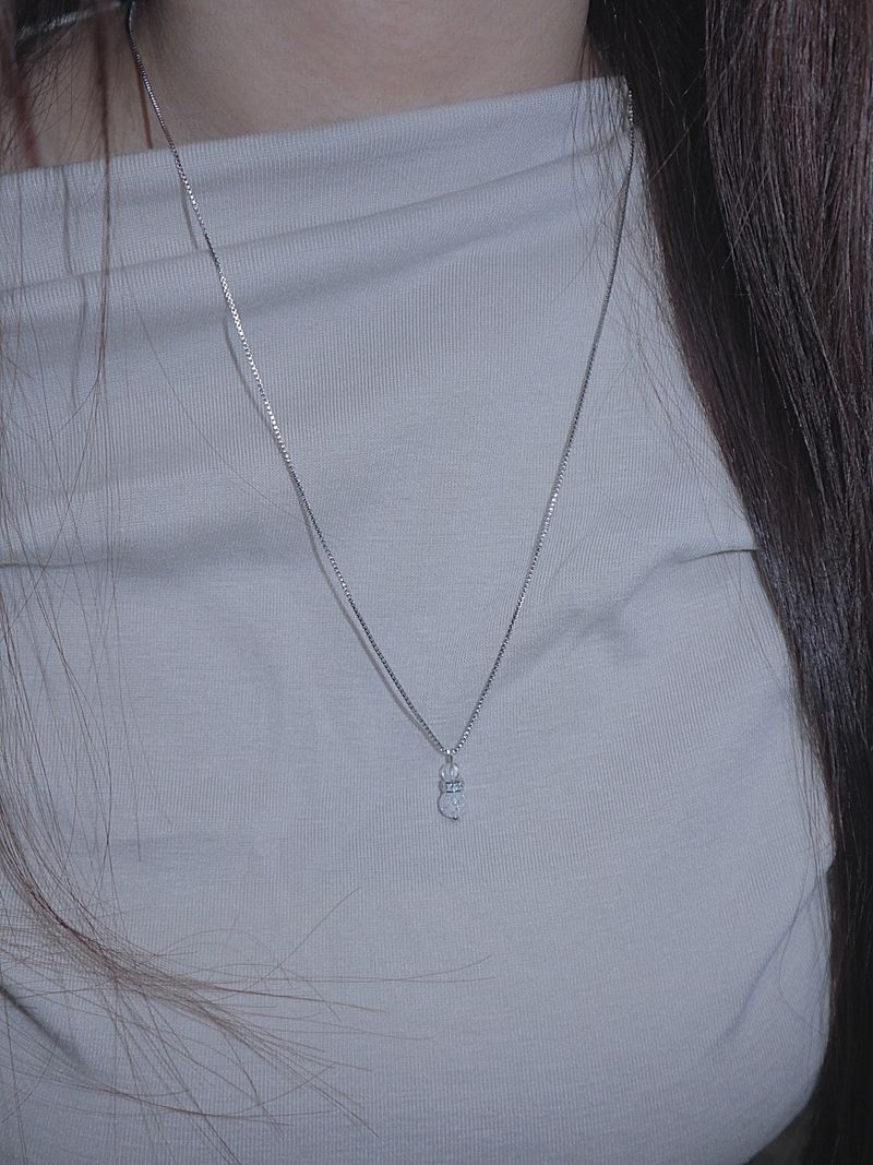 crack crystal drop necklace