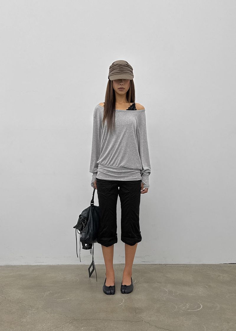 [MADE] Rubein One-Shoulder Warmer Long Sleeve Tee
