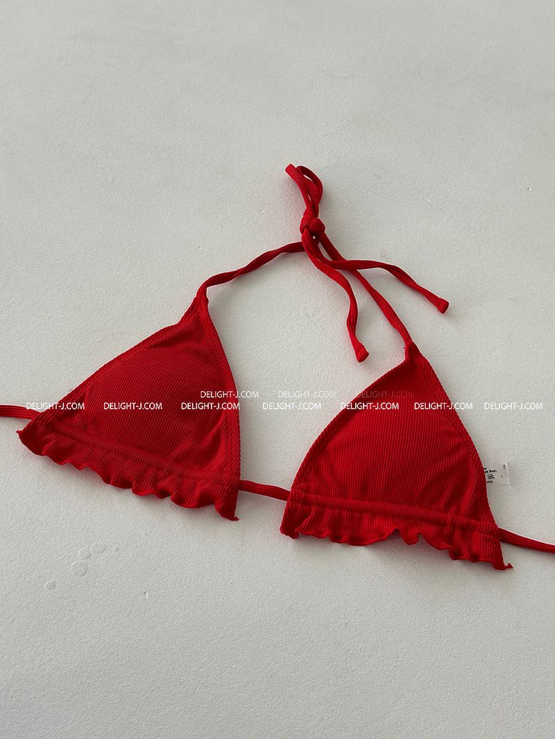 a frill ribbed bikini