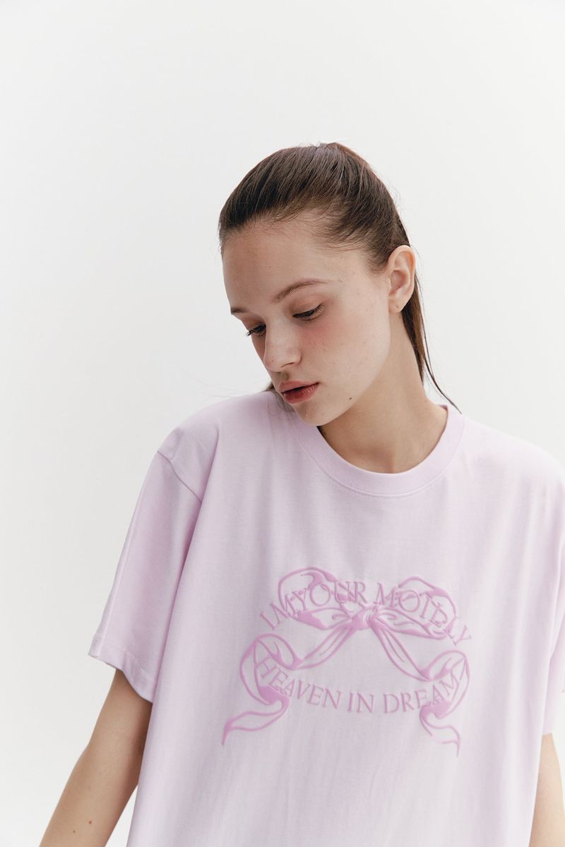 Ribbon Boxy T Purple