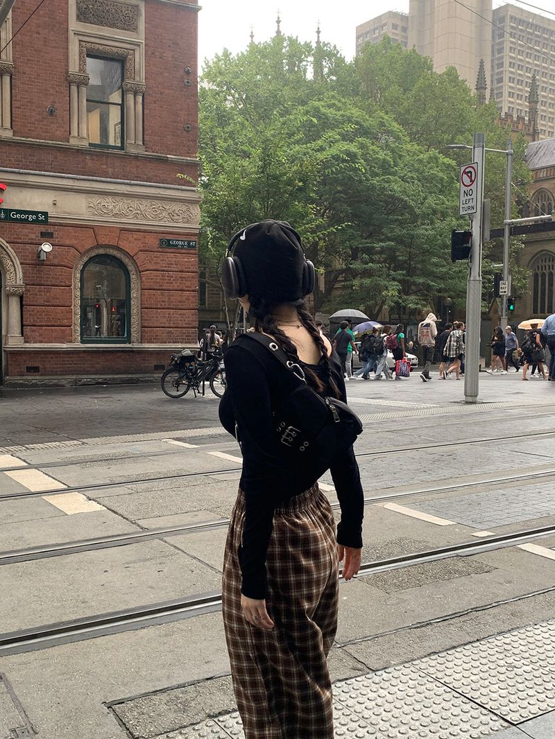 [MADE] Vino Checkered Banded Waist Pants