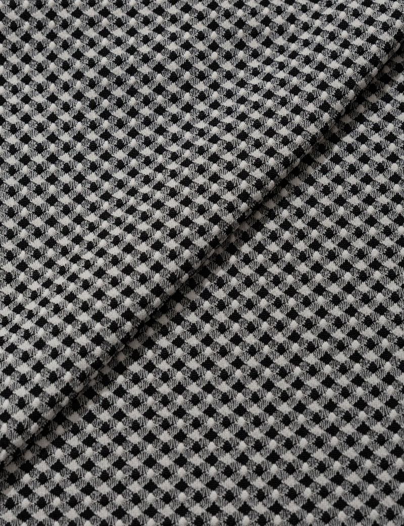 CHECKERED LACE SLEEVELESS(BLACK)