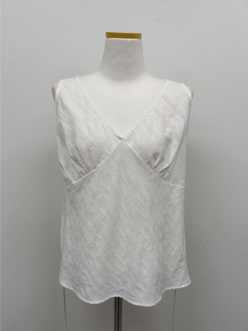 Hachi Shirred Strap Sleeveless Blouse