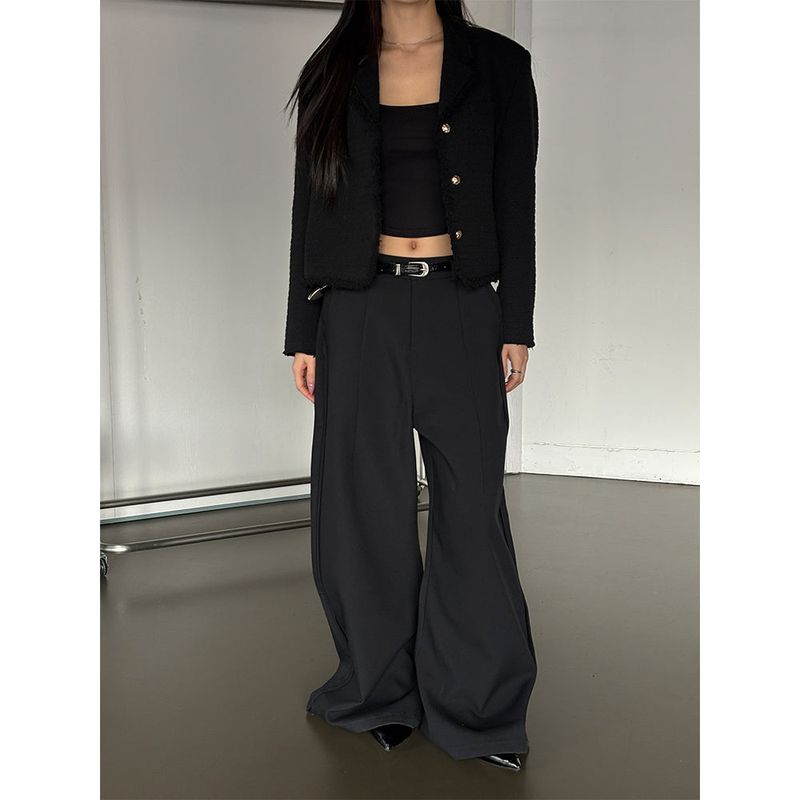  [Unisex] Wide over flare slacks(2color)