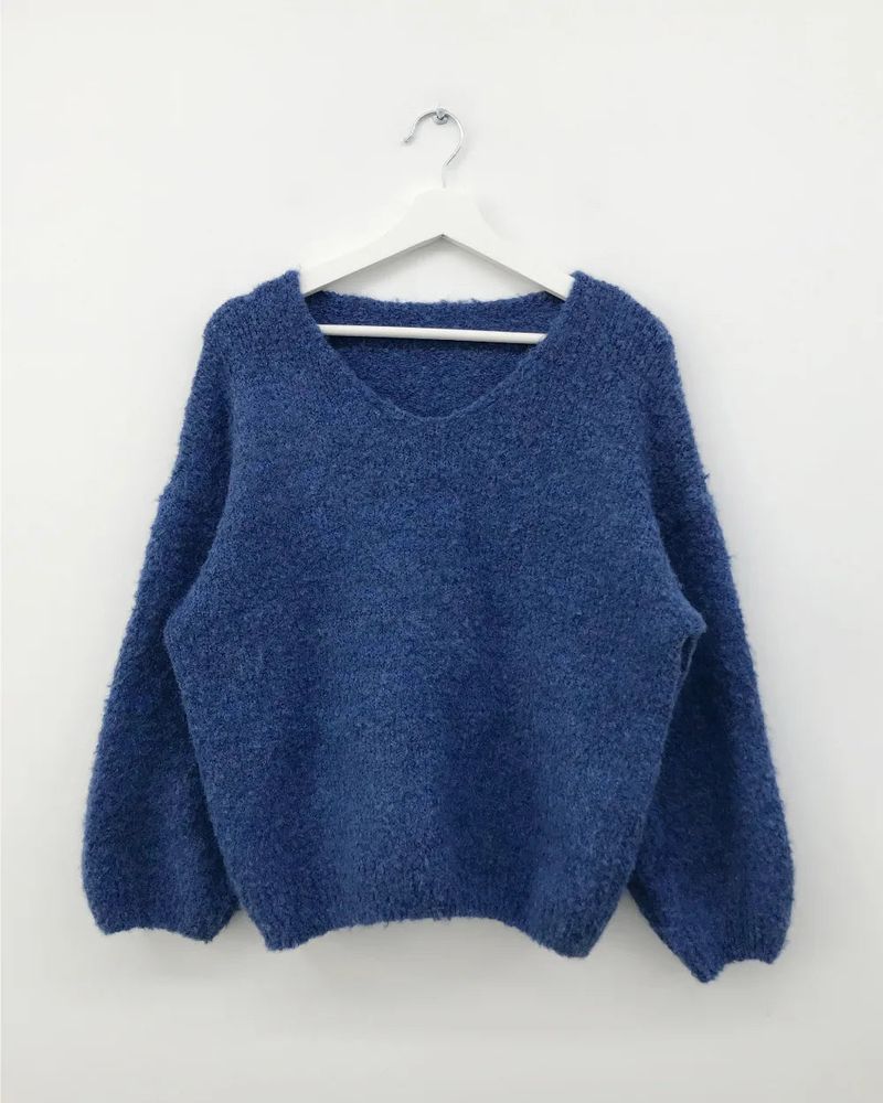 Bonbon Boucle V-neck Knit (5color)