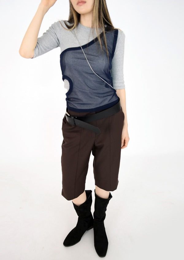 privatelookbook（プライベートルックブック）の「one shoulder mesh sleeveless(2color)（Tops）」