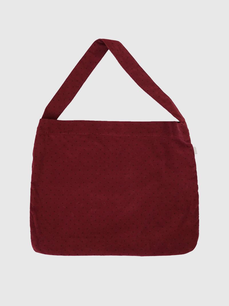 sloppipie（スロッピパイ）の「【MADE】sppe dot corduroy bag [burgundy]（Bags）」