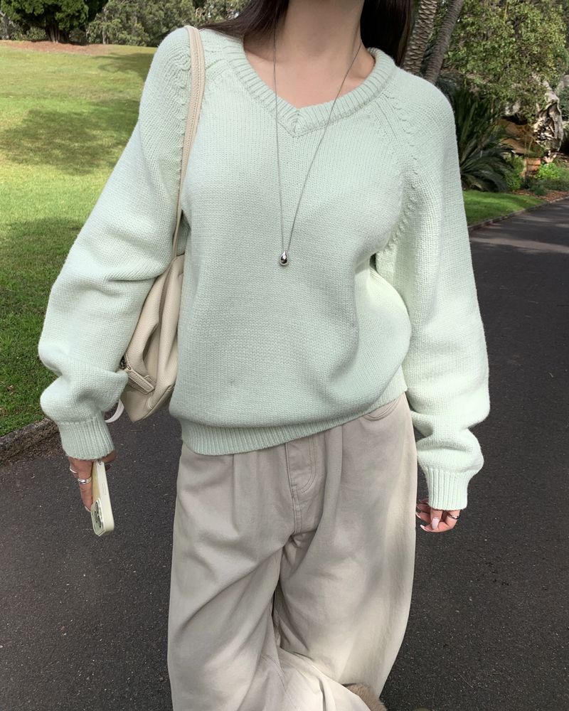 [ORIGINAL] Derr V-Neck Loose-Fit Knit
