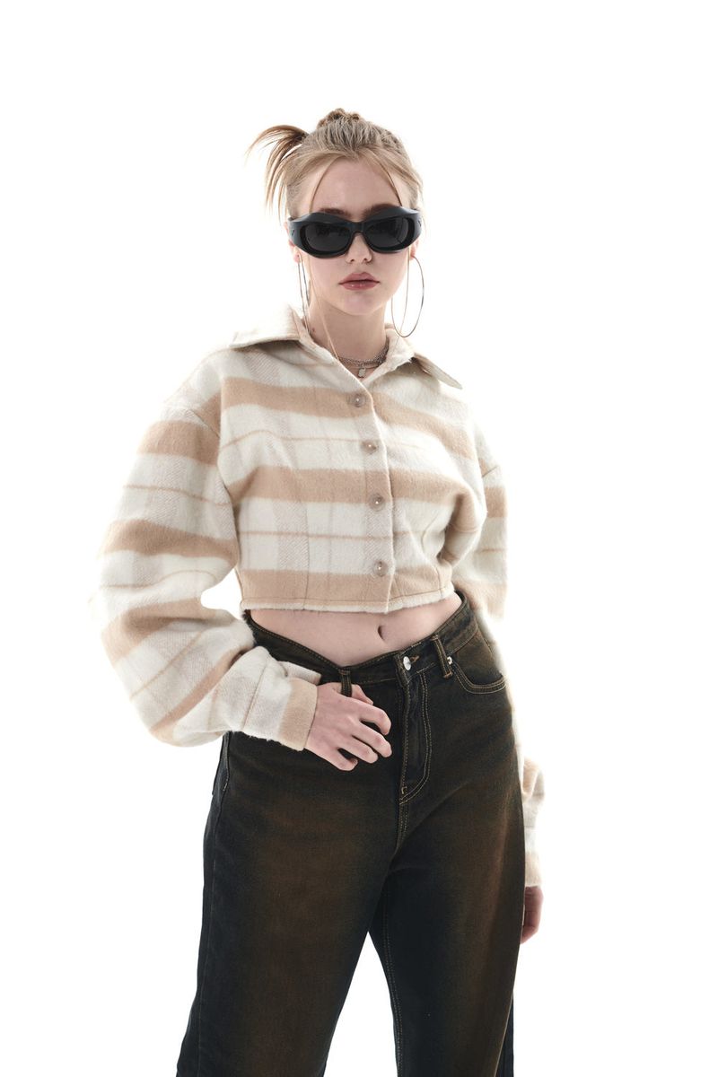 MOHAIR CHECK SHIRT