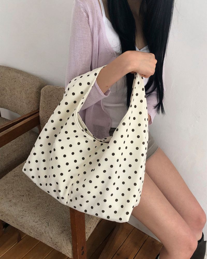 Perkin Corduroy Dot Shoulder Bag