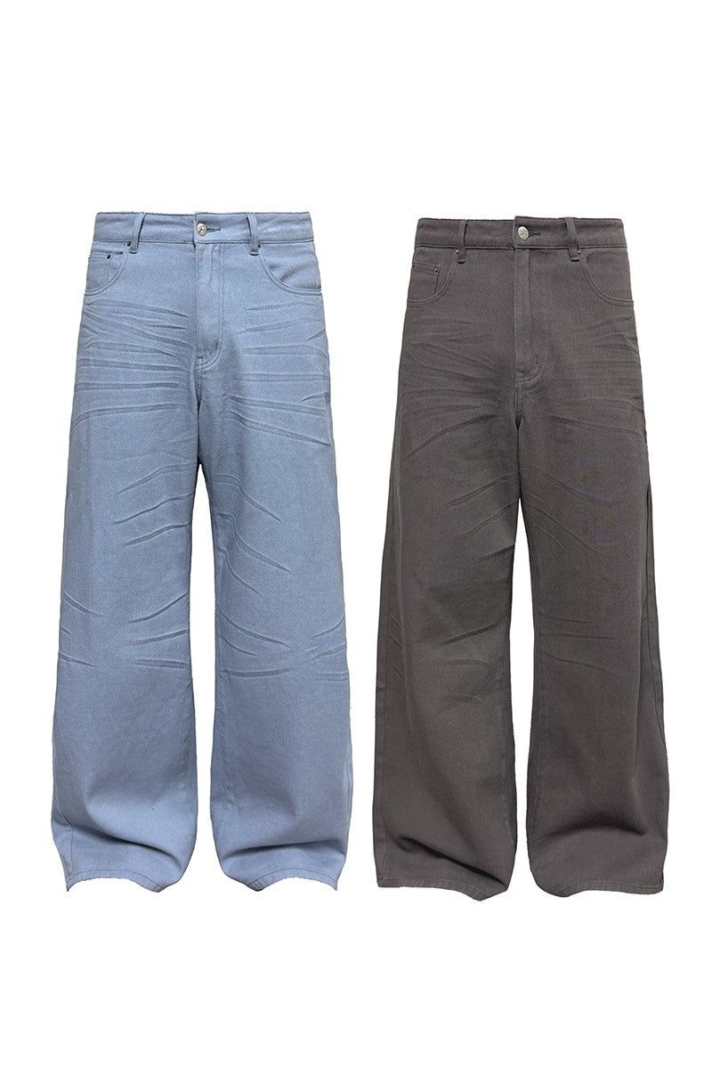 JCAESAR(ジュリウス・シーザー)の「Washed Pleated Straight Jeans(Pants)」