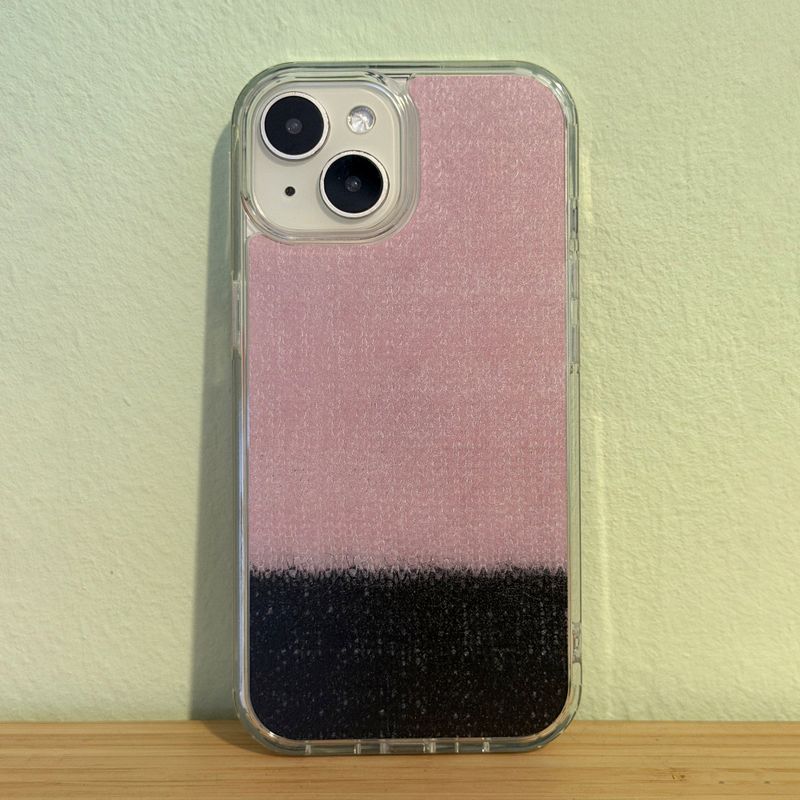 TWO - TONE MOHAIR HARD JELL CASE - PINK