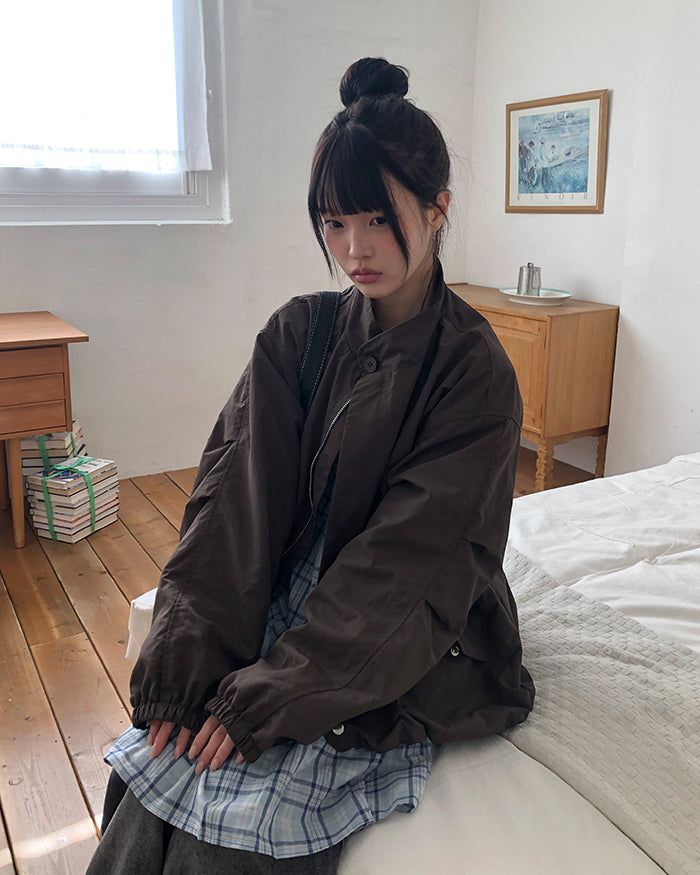 Wern Oversized Nylon Windbreaker